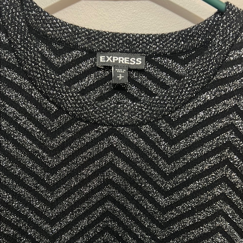 Express Black Long Sleeve Sheath Dress - Picture 4 of 4